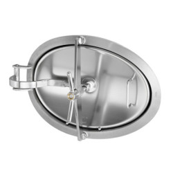 Люк овальний Zorzini 200/RP, 510×370 мм, +3,2 bar PED, AISI 304L / AISI 316L