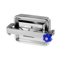 Люк прямокутний Zorzini 295, 235×185 мм, -0,9 / 0,5 bar, AISI 304L / AISI 316L
