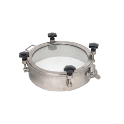 Люк круглий Laveggi D26E Eco зі скляною кришкою, NW400–NW500, AISI 304 / 316L