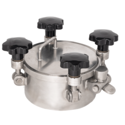 Люк круглий Laveggi D2 150-200-250 під тиск +15 bar, AISI 304 / 316L