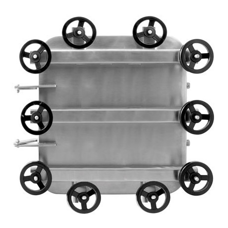 Люк квадратний Laveggi B1 600×600, 600×600 мм, рама h 70×10, -1,0/+1,0 bar, AISI 304 / 316L