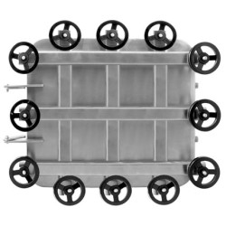 Люк квадратний Laveggi B1 750×750, 750×750 мм, рама h 70×10, -1,0/+1,0 bar, AISI 304 / 316L