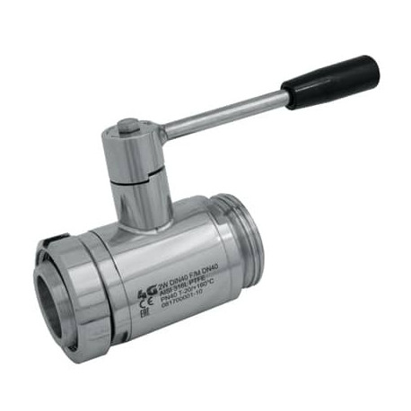 Кульовий кран 4G Ghidini 130126 DIN 11851 F/M, санітарне виконання Tenuta Integrale