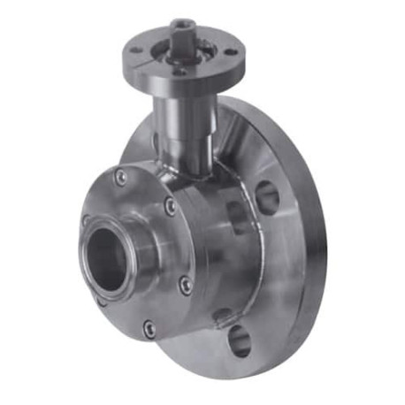 Кран 4G Ghidini 153030, площадка ISO 5211, EN1092/Clamp DIN 32676, Tenuta Standard