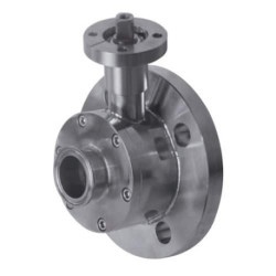 Кран 4G Ghidini 163030, площадка ISO 5211, EN1092/Clamp DIN 32676, Tenuta Integrale