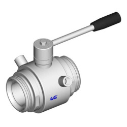 Кульовий кран 4G Ghidini 100125C DIN 11851 F/F, з сорочкою обігріву, стандартне ущільнення