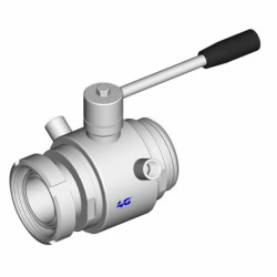 Кульовий кран 4G Ghidini 100126C DIN 11851 F/M, з сорочкою обігріву, стандартне ущільнення