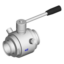 Кульовий кран 4G Ghidini 100130C Clamp / труба BS, з сорочкою обігріву, стандартне ущільнення