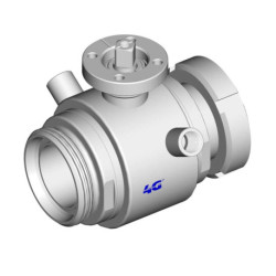Кран 4G Ghidini 103026C, площадка ISO 5211, DIN 11851 F/M, сорочка обігріву, Tenuta Standard