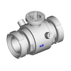 Кран 4G Ghidini 103027C, площадка ISO 5211, DIN 11851 M/M, сорочка обігріву, Tenuta Standard