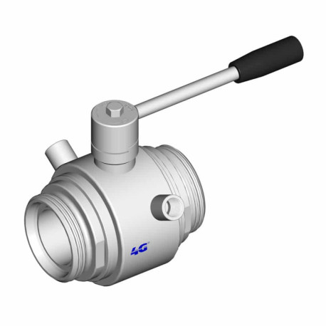 Кран 4G Ghidini 130125C DIN 11851 F/F, сорочка обігріву, Tenuta Integrale