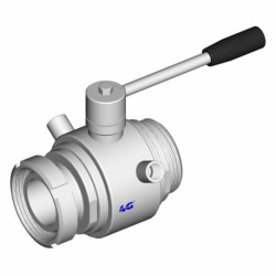 Кран 4G Ghidini 130126C DIN 11851 F/M, сорочка обігріву, Tenuta Integrale