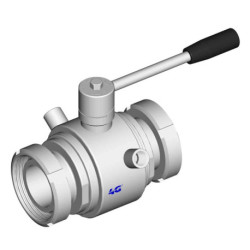 Кран 4G Ghidini 130127C DIN 11851 M/M, сорочка обігріву, Tenuta Integrale