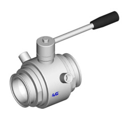 Кульовий кран 4G Ghidini 130130C Clamp / труба ISO, з сорочкою обігріву, стандартне ущільнення