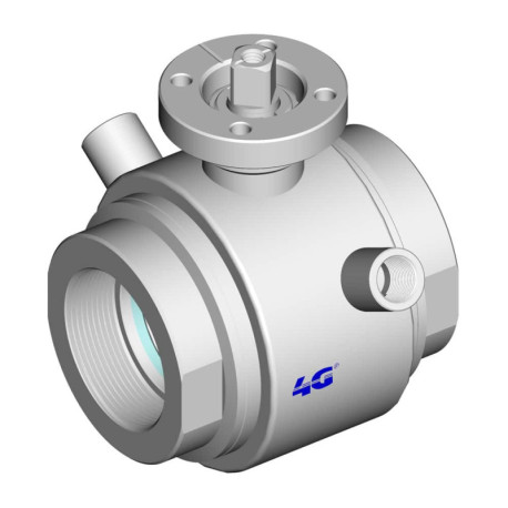Кран 4G Ghidini 133001C, площадка ISO 5211, ISO 228 F, сорочка обігріву, Tenuta Integrale
