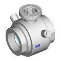 Кран 4G Ghidini 133001C, площадка ISO 5211, ISO 228 F, сорочка обігріву, Tenuta Integrale