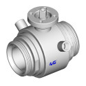 Кран 4G Ghidini 133025C, площадка ISO 5211, DIN 11851 F/F, сорочка обігріву, Tenuta Integrale