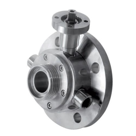 Кран 4G Ghidini 153025E, площадка ISO 5211, DIN 11851, сорочка обігріву, Tenuta Standard