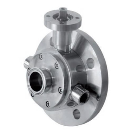 Кран 4G Ghidini 153030E, площадка ISO 5211, EN1092-1, сорочка обігріву, Tenuta Standard