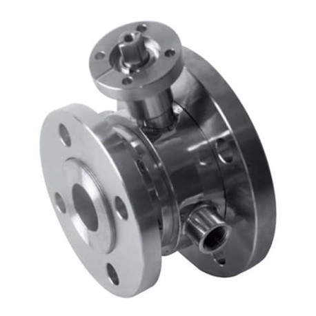 Кран 4G Ghidini 153050E, площадка ISO 5211, EN1092-1, сорочка обігріву, Tenuta Standard