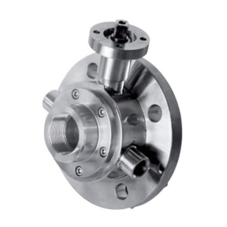 Кран 4G Ghidini 163001E, площадка ISO 5211, ISO 228 F, сорочка обігріву, Tenuta Integrale