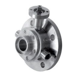Кран 4G Ghidini 163025E, площадка ISO 5211, DIN 11851, сорочка обігріву, Tenuta Integrale