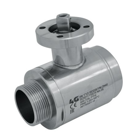 Кран 4G Ghidini 103009, площадка ISO 5211, ISO 228 F/M, Tenuta Standard