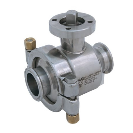 Кран 4G Ghidini 123030, площадка ISO 5211, Clamp BS, Tenuta Standard
