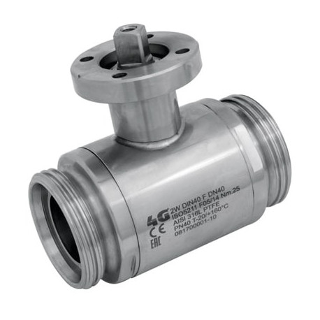 Кран 4G Ghidini 133025, площадка ISO 5211, DIN 11851 F/F, Tenuta Integrale