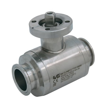 Кран 4G Ghidini 133030, площадка ISO 5211, Clamp BS, Tenuta Integrale