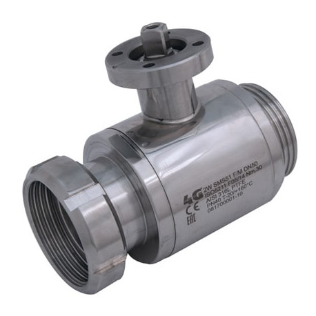 Кран 4G Ghidini 133045, площадка ISO 5211, SMS F/M, Tenuta Integrale