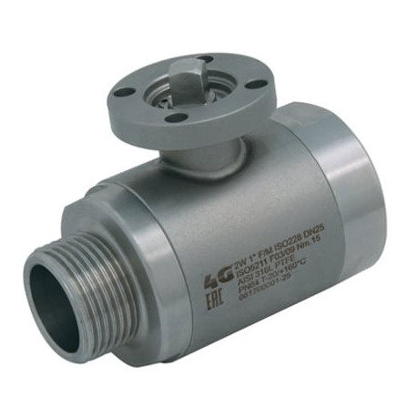 Кран 4G Ghidini 253009, площадка ISO 5211, ISO 228 F/M, Tenuta Standard