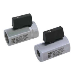 Кран 4G Ghidini 616001, ISO 228 F, відвід під манометр, Tenuta Standard