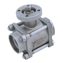 Трискладовий кран 4G Ghidini 503040, площадка ISO 5211, зварювання в розтруб, Tenuta Standard