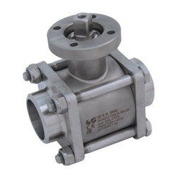 Трискладовий кран 4G Ghidini 503042, площадка ISO 5211, B.W., Tenuta Standard
