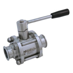 Трискладовий кран 4G Ghidini 510130, Clamp DIN, Tenuta Standard