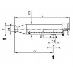 Кутовий фільтр по стандарту DIN G-G AWH