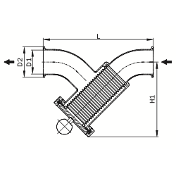 Брудовловлювач за стандартом DIN clamp-clamp AWH