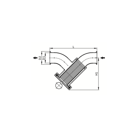 Брудовловлювач за стандартом DIN clamp-clamp AWH